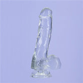 Addiction Crystal Realistic Dildo With Balls Clear Realistic Dildos